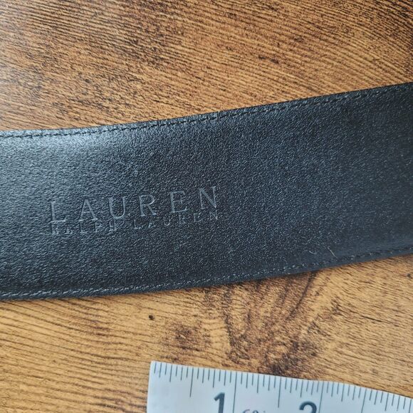 Lauren Ralph Lauren Genuine Leather Womens Belt Distressed Brown Wide Size Large - Picture 3 of 7